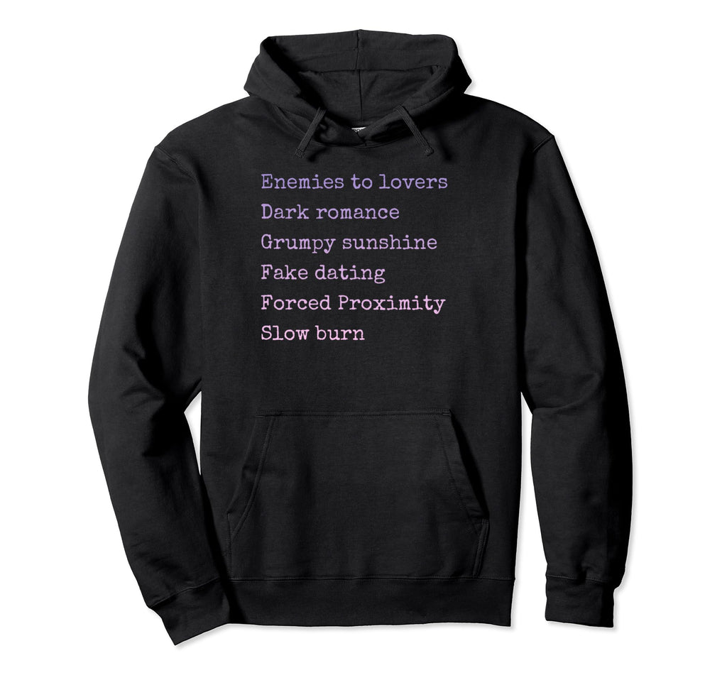 Bibliophile Romance Book Genre Hoodie - Fun Novelty Design Men Women - T-Shirt, Sweatshirt, Hoodie