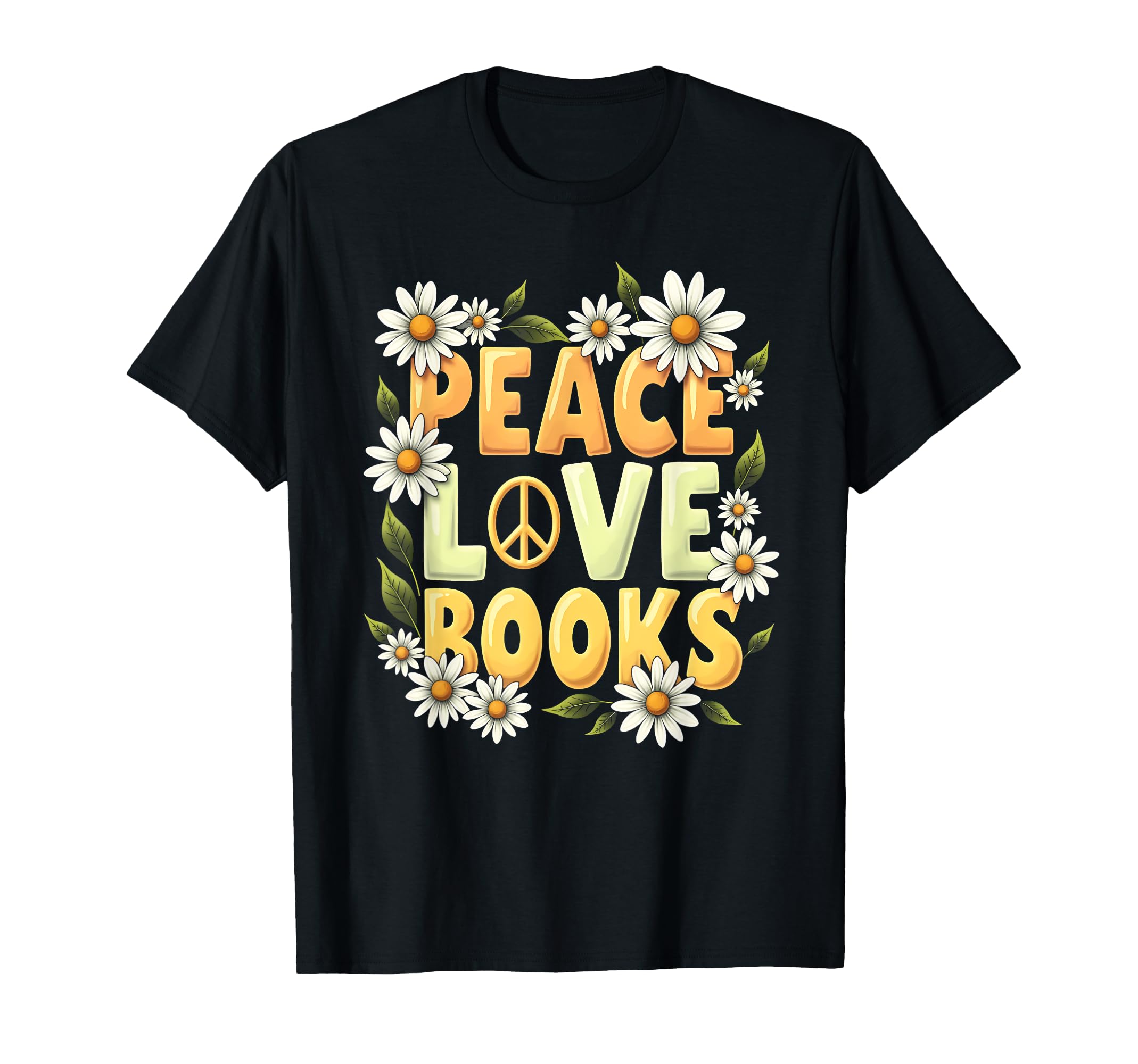 Peace Love Books Librarian Teacher T-Shirt - Minimalist Print Men Women - T-Shirt, Sweatshirt, Hoodie