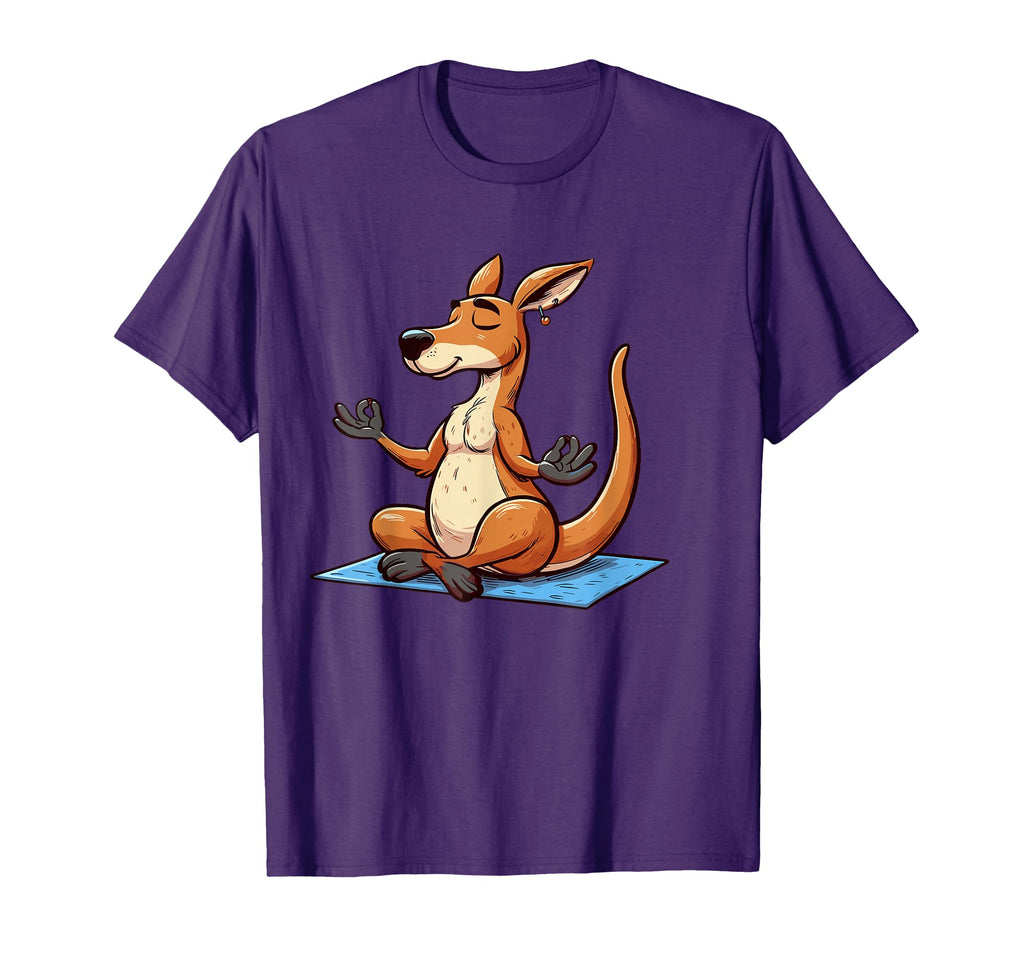 Meditation Kangaroo Yoga Pose T-Shirt - Fun Novelty Design for Adults - T-Shirt, Sweatshirt, Hoodie
