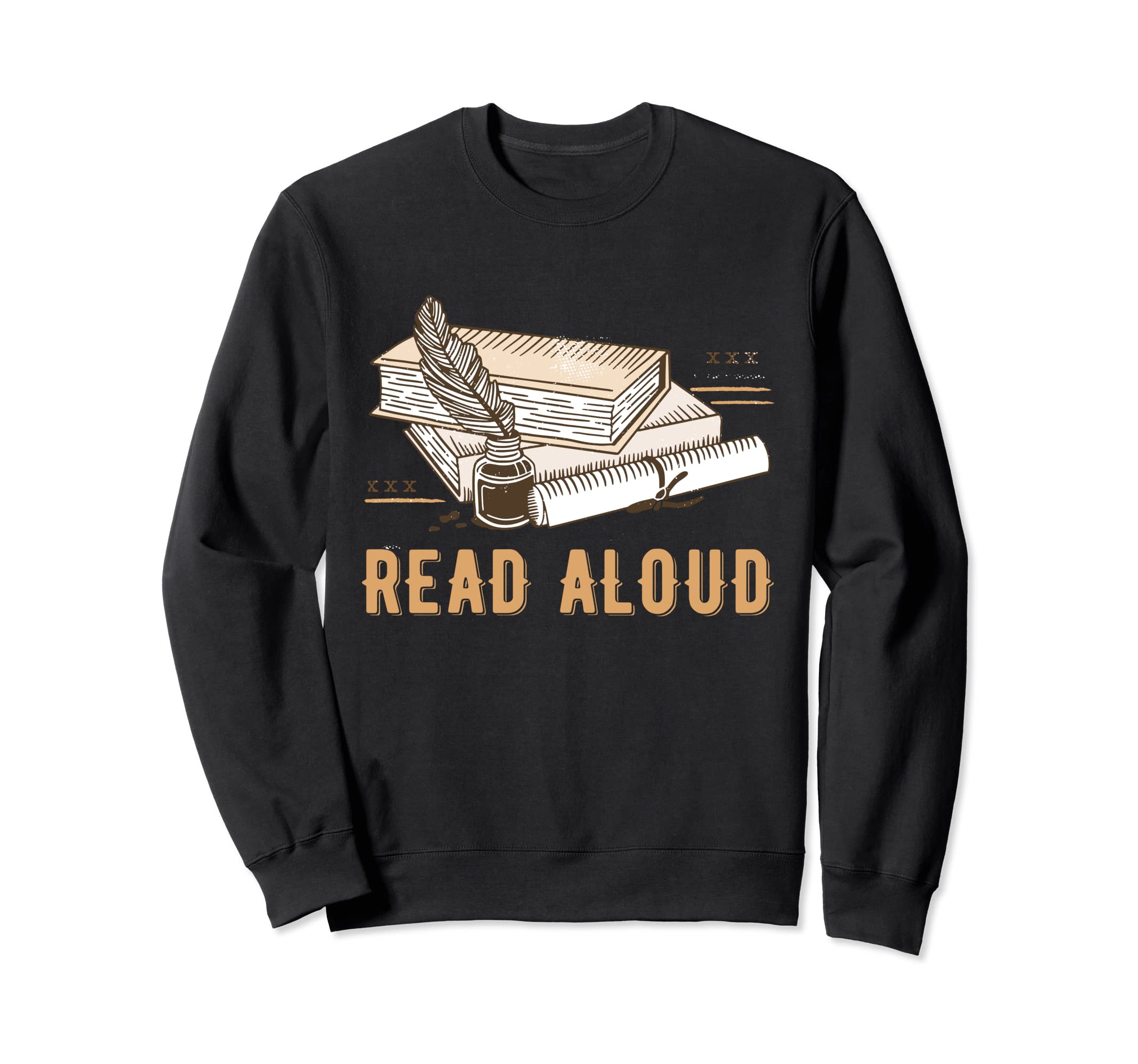 Read Aloud Bookworm Reading Book Sweatshirt - Custom Art Print for Adults - T-Shirt, Sweatshirt, Hoodie
