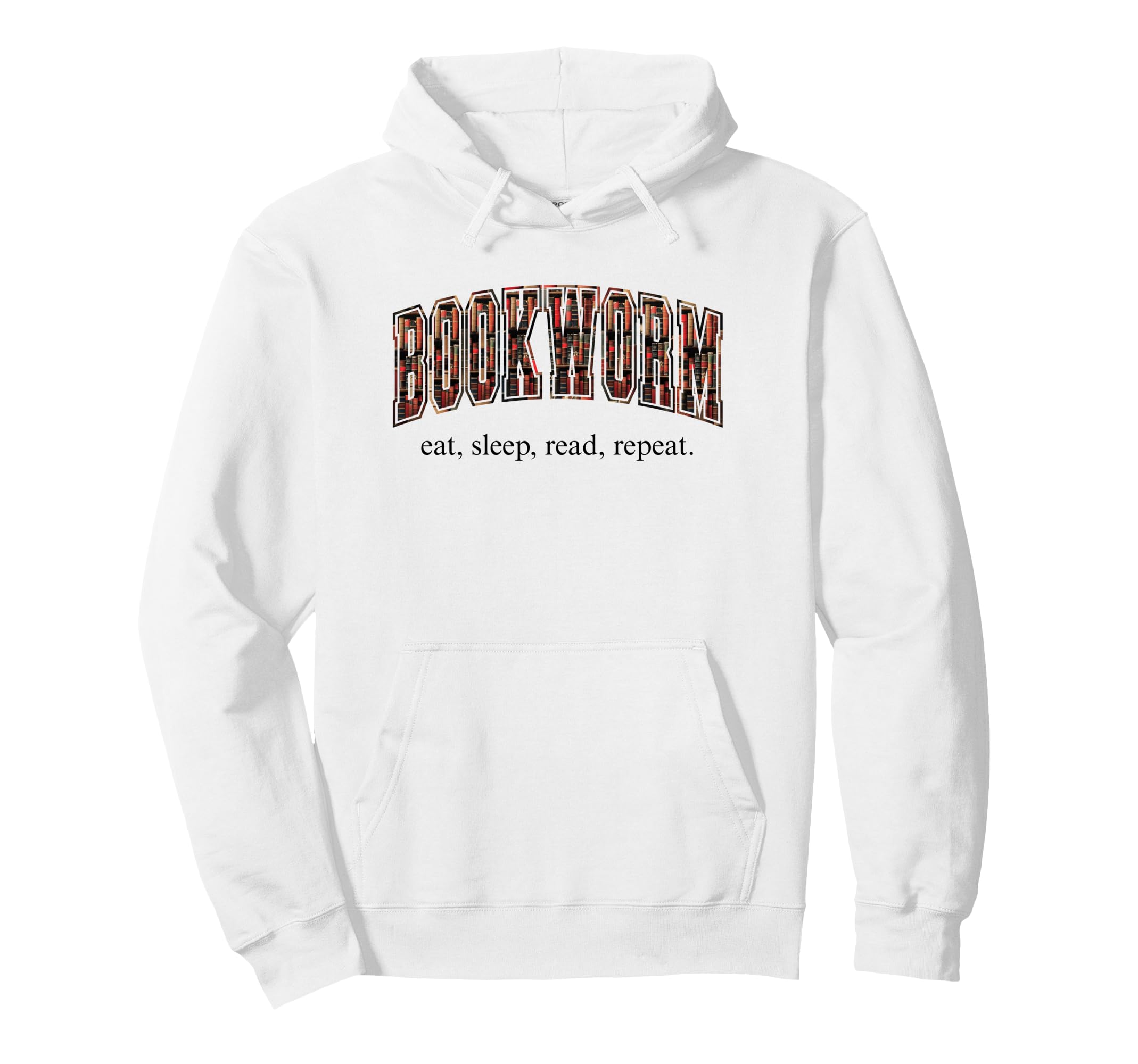 Bookworm Eat Sleep Read Repeat Book Lover Hoodie - Unique Graphic Unisex - T-Shirt, Sweatshirt, Hoodie