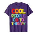 People Go To Therapy Groovy Mental Health T-Shirt - Custom Art Print Unisex - T-Shirt, Sweatshirt, Hoodie