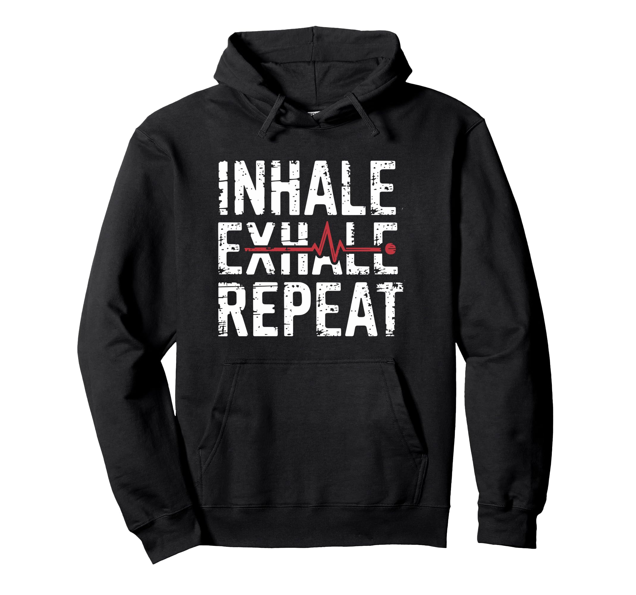 Inhale Exhale Repeat Yoga Mindfulness Hoodie - Graphic Print Unisex - T-Shirt, Sweatshirt, Hoodie