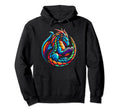 Dragon Reading Book Dragon Enthusiast Hoodie - Minimalist Print Unisex - T-Shirt, Sweatshirt, Hoodie