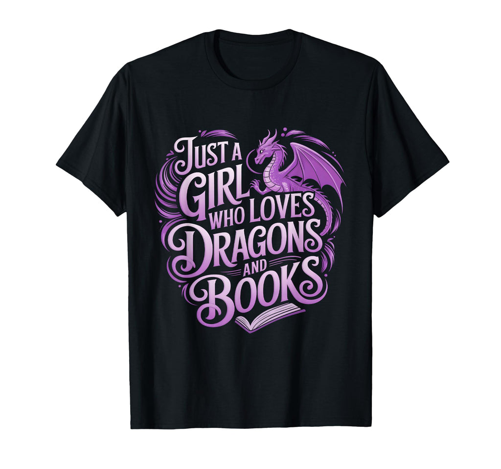 Just Who Loves Dragons And Books T-Shirt - Streetwear Style Men Women - T-Shirt, Sweatshirt, Hoodie
