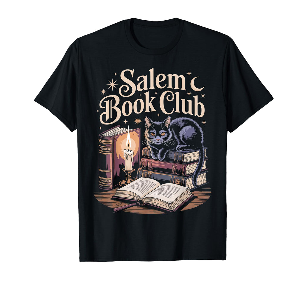 Spooky Salem Book Club Librarian T-Shirt - Casual Everyday Wear Unisex - T-Shirt, Sweatshirt, Hoodie