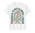 Progress Is Not Always Linear School T-Shirt - Minimalist Print for Adults - T-Shirt, Sweatshirt, Hoodie