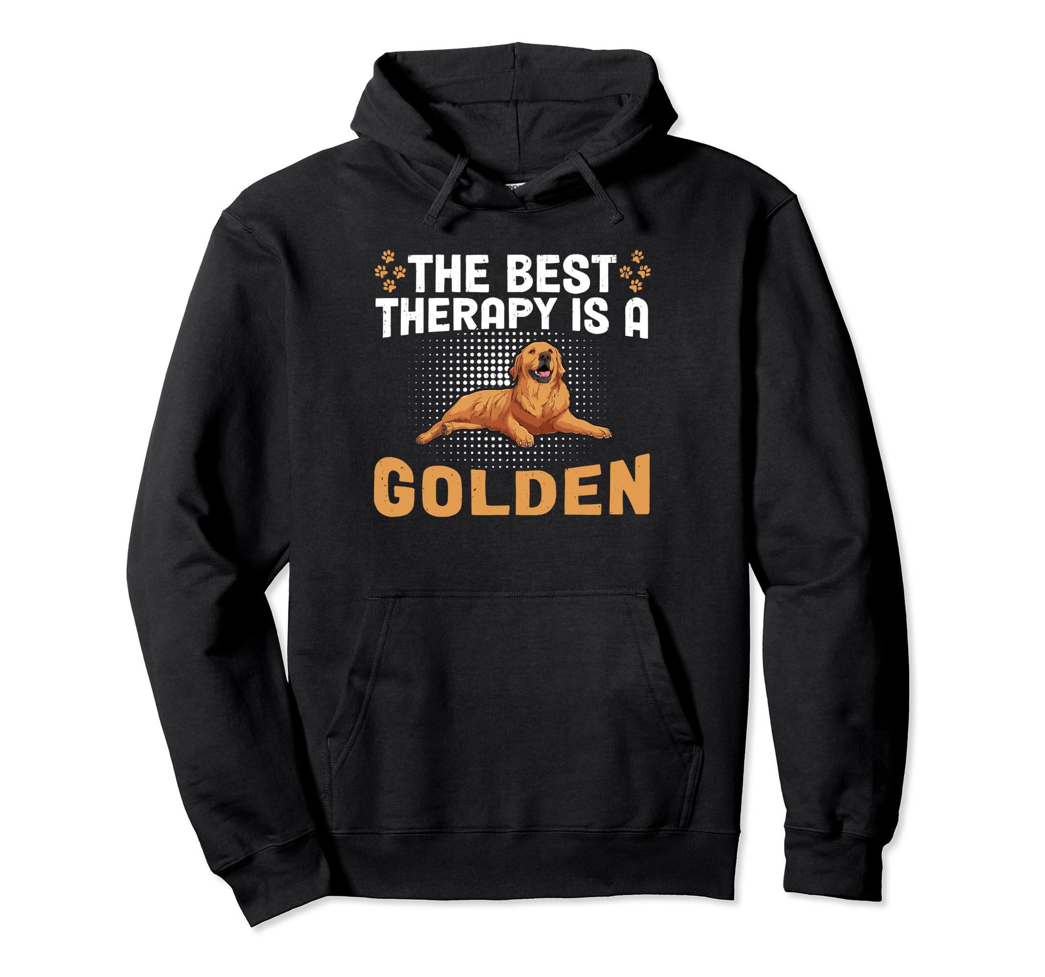 Best Therapy Is Golden Retriever Dog Hoodie - Custom Art Print Unisex - T-Shirt, Sweatshirt, Hoodie