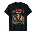 Book Lover Racoon Reading Bookish T-Shirt - Minimalist Print Men Women - T-Shirt, Sweatshirt, Hoodie