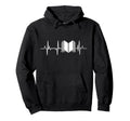 I Love Reading Books Heartbeat Books Hoodie - Fun Novelty Design Unisex - T-Shirt, Sweatshirt, Hoodie