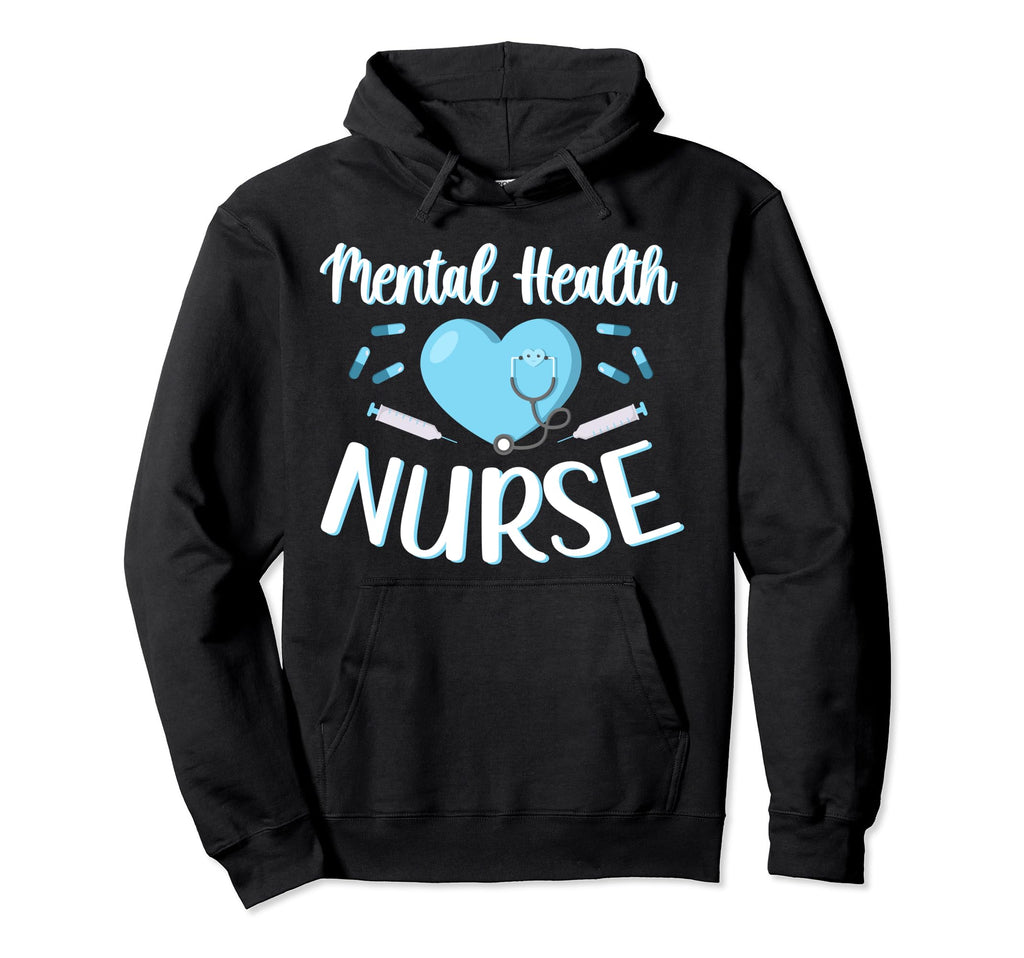 Mental Health Nurse Heart Mental Health Hoodie - Trendy Graphic Unisex - T-Shirt, Sweatshirt, Hoodie
