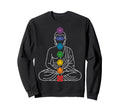 Buddha Yoga Lotus Pose Chakras Sweatshirt - Unique Graphic Unisex - T-Shirt, Sweatshirt, Hoodie