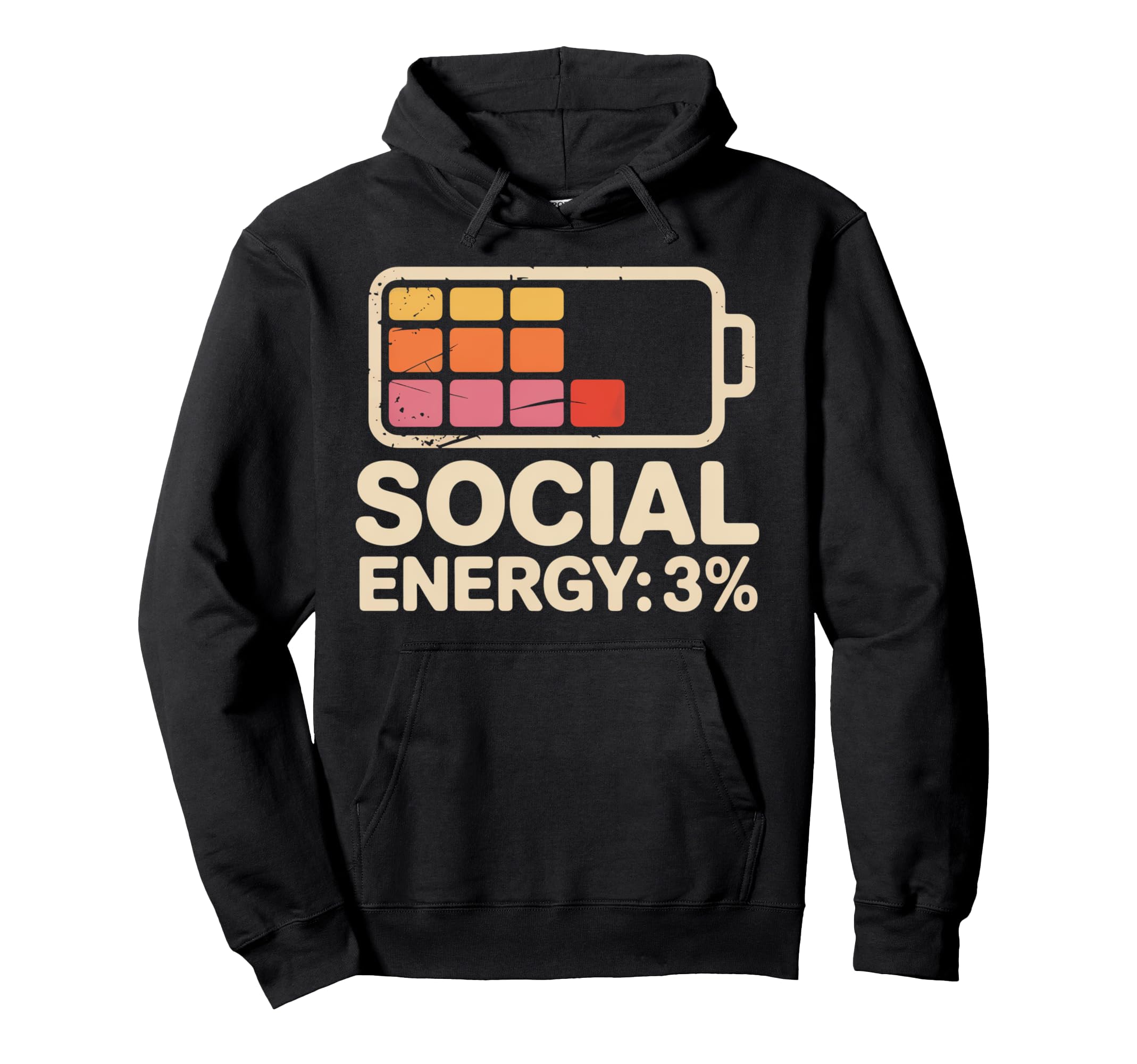 Social Energy 3 Battery Bar Hoodie - Unique Graphic for Adults - T-Shirt, Sweatshirt, Hoodie