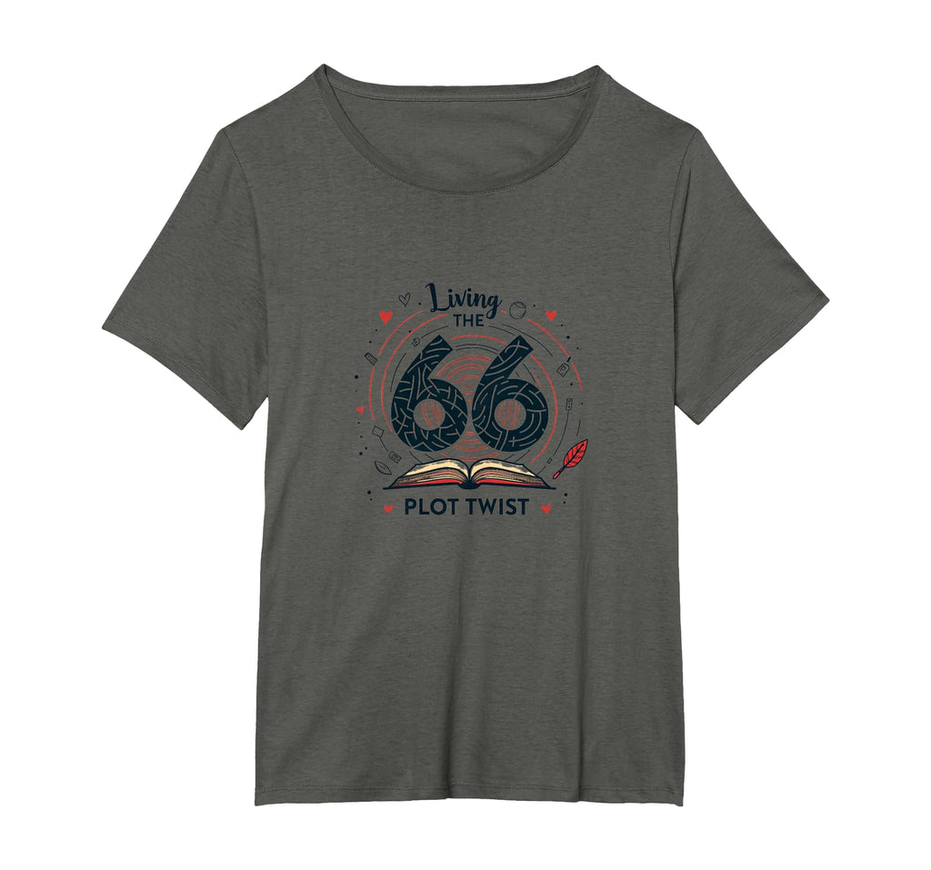 66 And Living Plot Twist Birthday Gift T-Shirt - Custom Art Print Unisex - T-Shirt, Sweatshirt, Hoodie