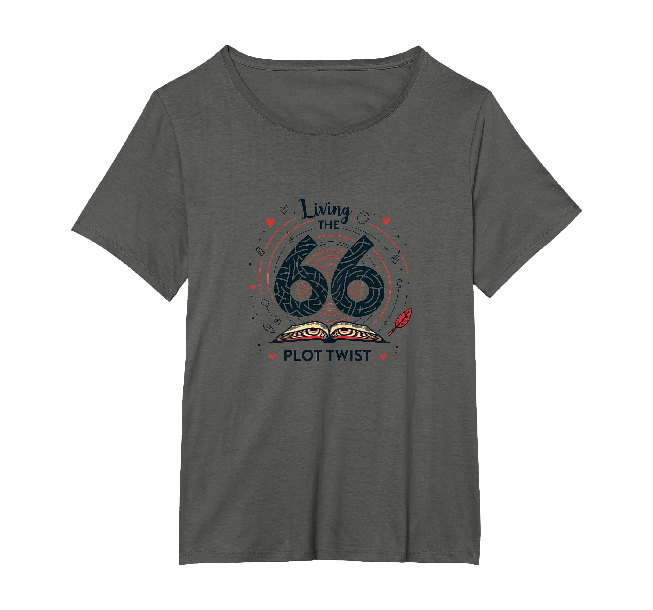 66 And Living Plot Twist Birthday Gift T-Shirt - Custom Art Print Unisex - T-Shirt, Sweatshirt, Hoodie