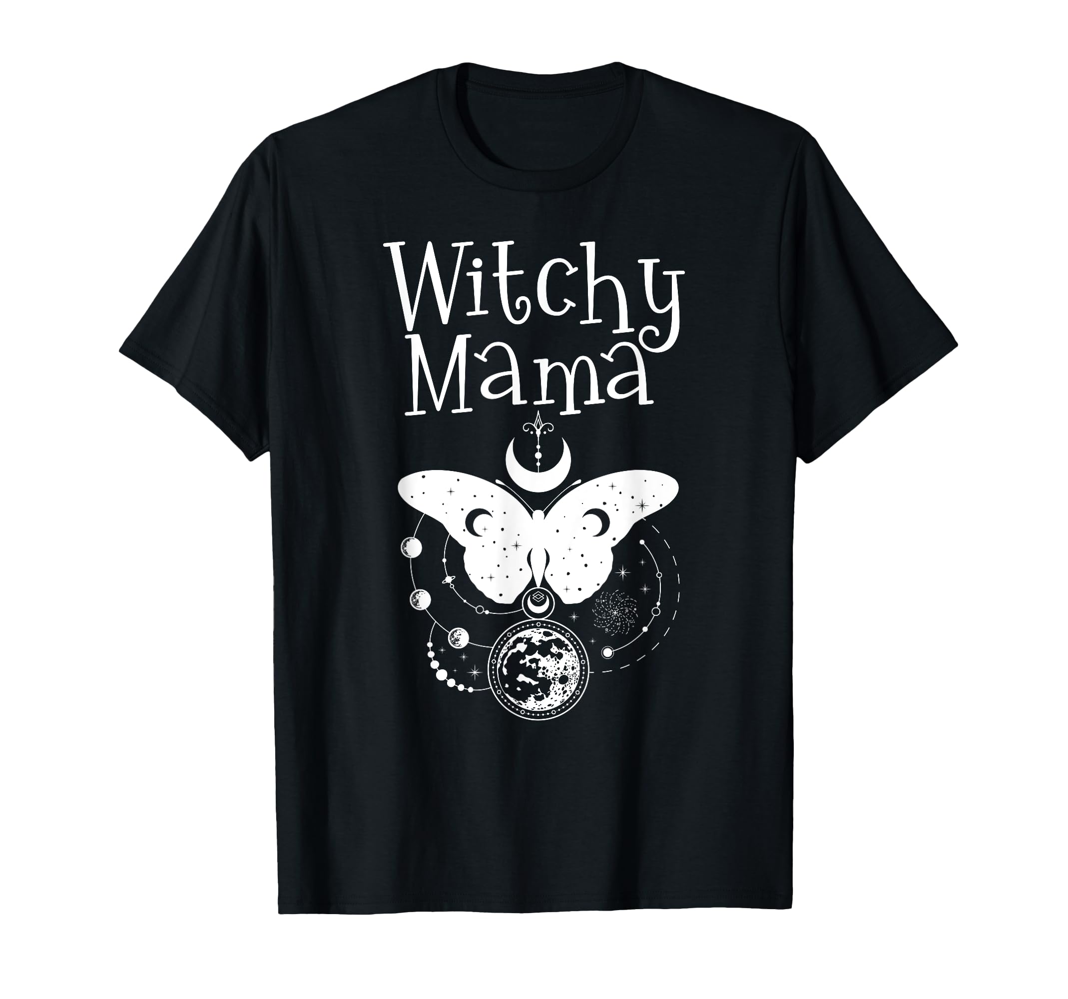 Witchy Mama Wiccan Celestial Mom T-Shirt - Graphic Print for Adults - T-Shirt, Sweatshirt, Hoodie