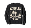 Couples Therapy Dog Walking Funny Sweatshirt - Aesthetic Graphic Unisex - T-Shirt, Sweatshirt, Hoodie