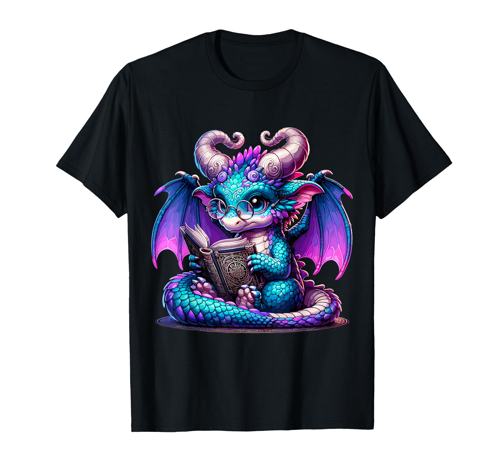 Book Dragon Reading Lover T-Shirt - Casual Everyday Wear Unisex - T-Shirt, Sweatshirt, Hoodie