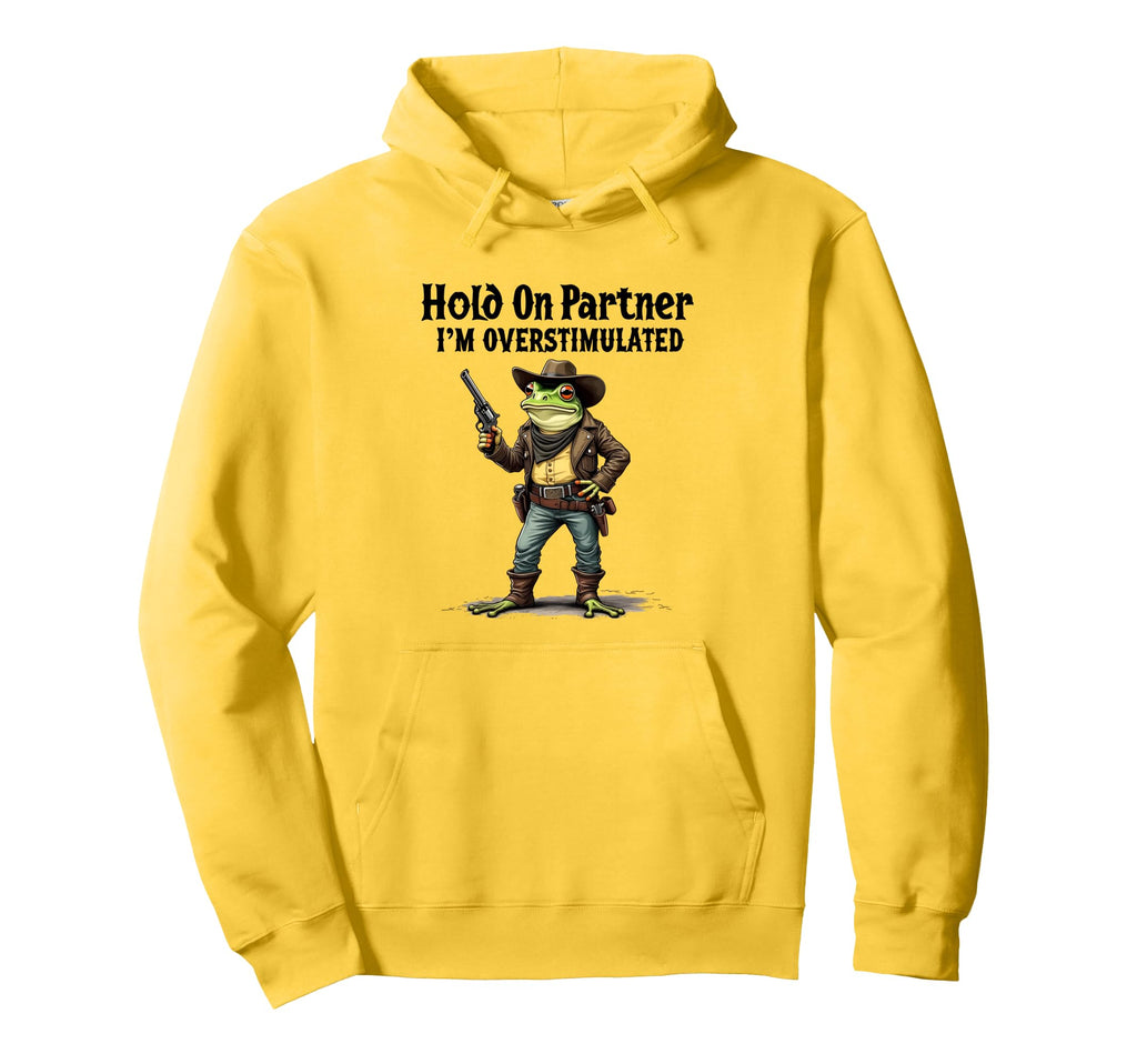 Funny Cowboy Frog Hold Partner Im Hoodie - Custom Art Print for Adults - T-Shirt, Sweatshirt, Hoodie