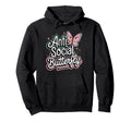 Anti Social Butterfly Hoodie - Minimalist Print Men Women - T-Shirt, Sweatshirt, Hoodie