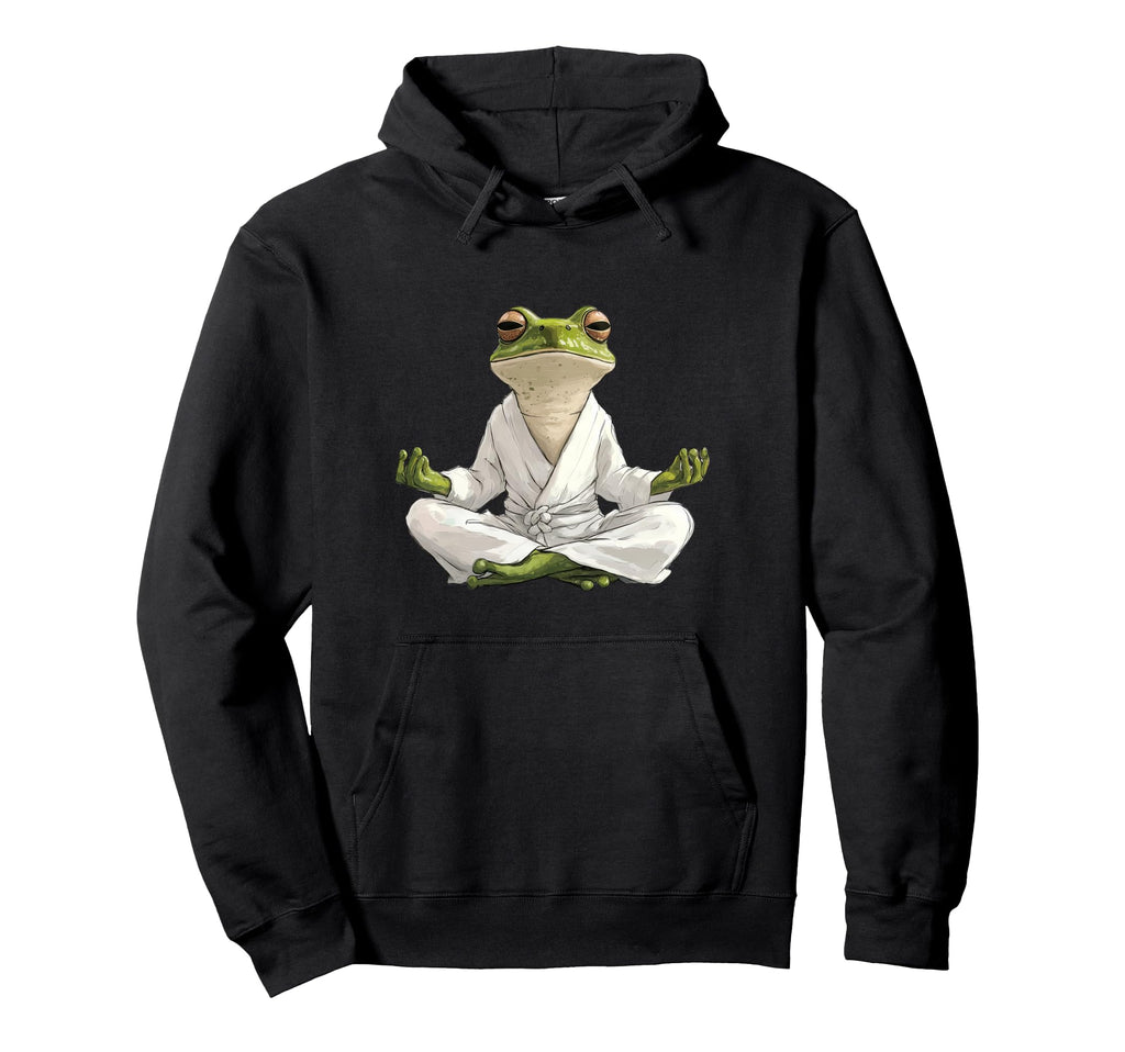 Zen Frog Meditation Art Yoga And Hoodie - Streetwear Style Unisex - T-Shirt, Sweatshirt, Hoodie