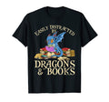 Easily Distracted Dragons And Books T-Shirt - Unique Graphic for Adults - T-Shirt, Sweatshirt, Hoodie