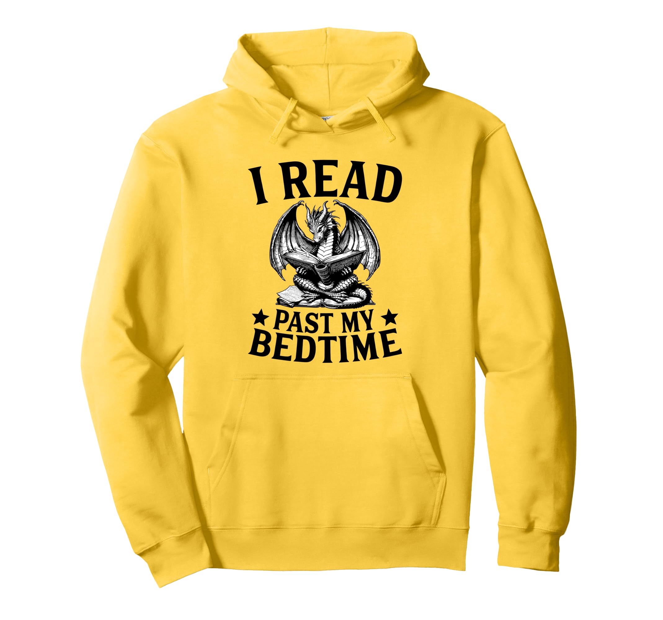 I Read Past My Bedtime Dragon Reading Hoodie - Streetwear Style Unisex - T-Shirt, Sweatshirt, Hoodie