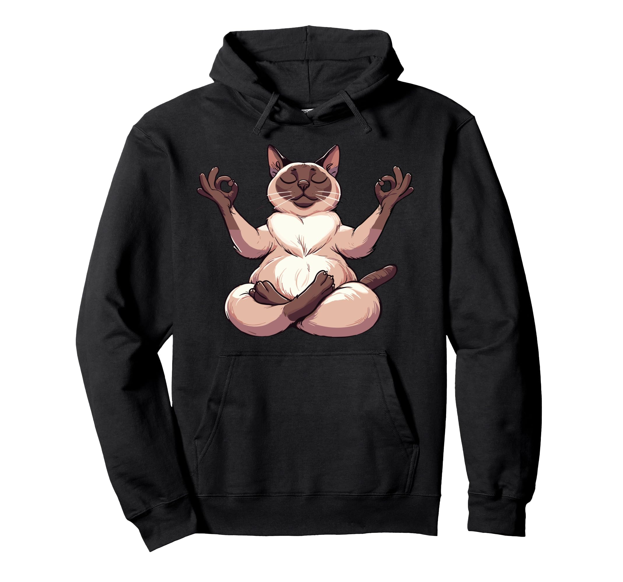Meditation Siamese Yoga Pose Relaxing Hoodie - Aesthetic Graphic Men Women - T-Shirt, Sweatshirt, Hoodie