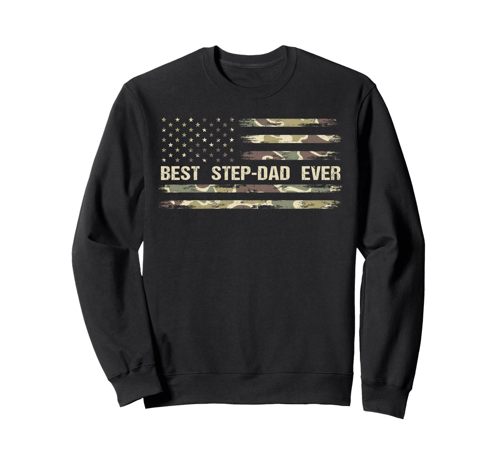 Old School Camo Best Step Dad Ever Sweatshirt - Graphic Print for Adults - T-Shirt, Sweatshirt, Hoodie