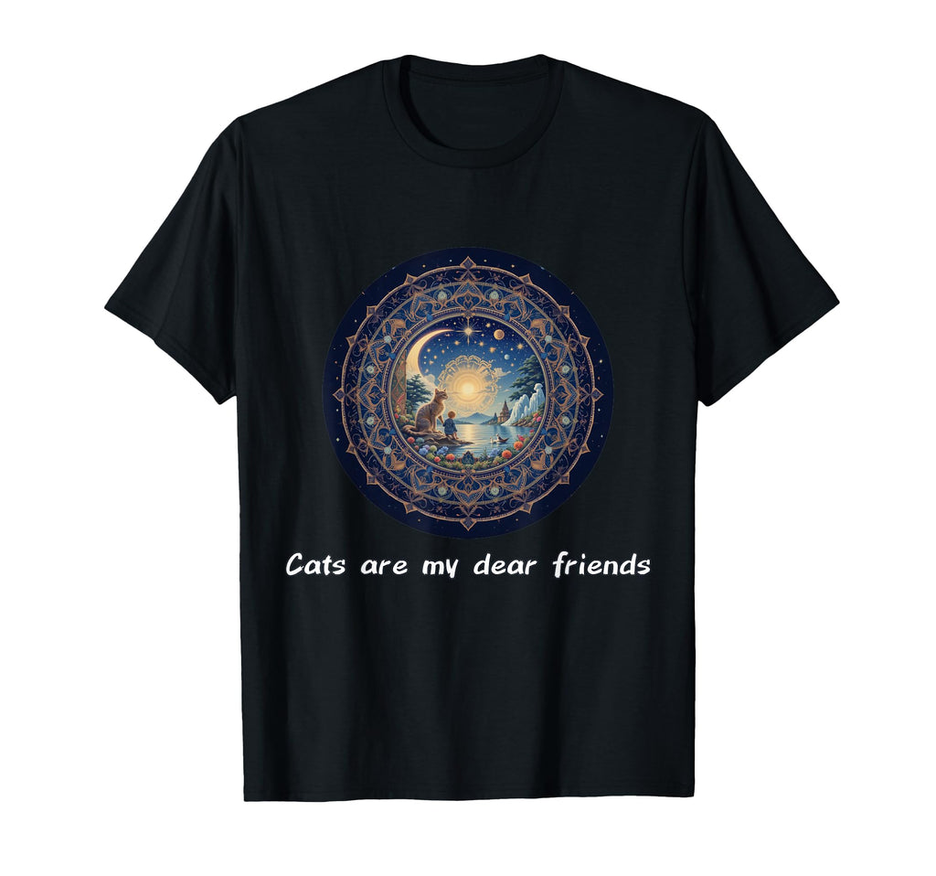 Cats Are My Best Friends Sacred Animals T-Shirt - Custom Art Print Unisex - T-Shirt, Sweatshirt, Hoodie