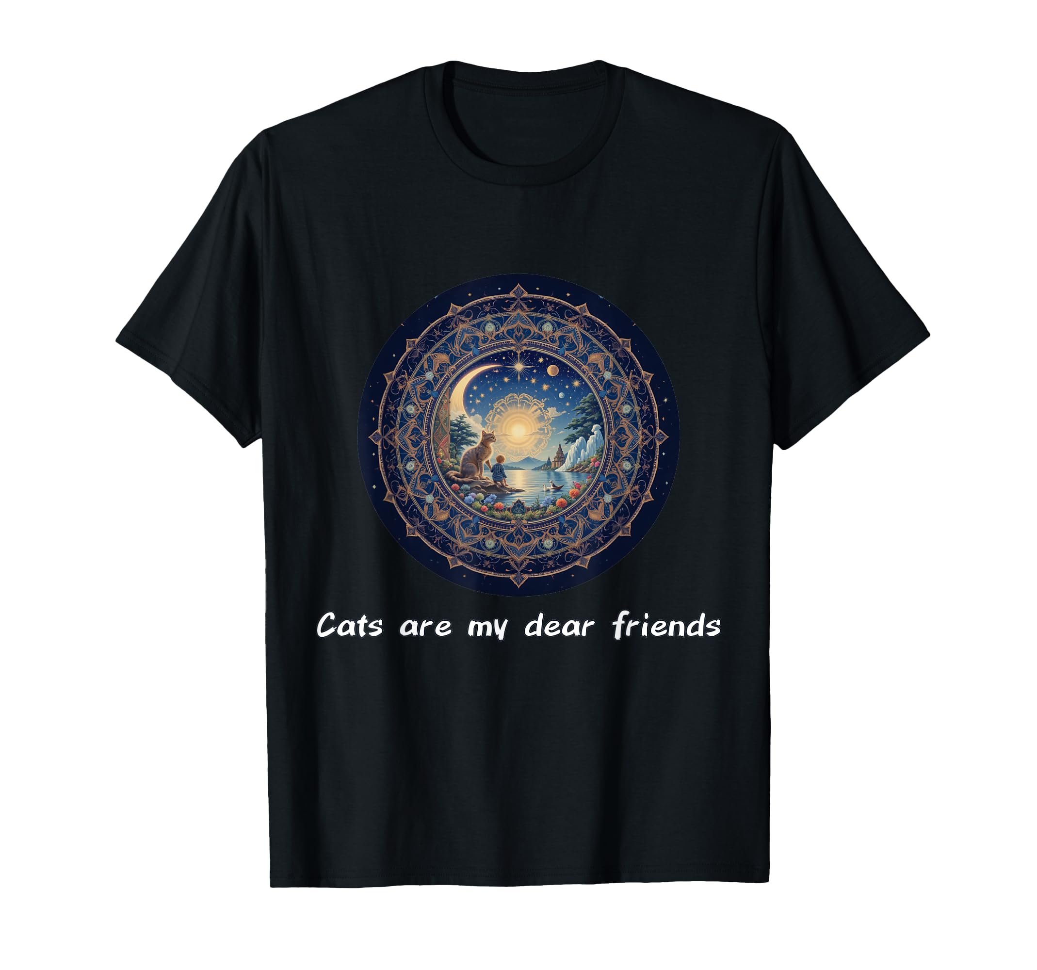 Cats Are My Best Friends Sacred Animals T-Shirt - Custom Art Print Unisex - T-Shirt, Sweatshirt, Hoodie