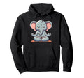 Meditation Elephant Yoga Pose Hoodie - Casual Everyday Wear Men Women - T-Shirt, Sweatshirt, Hoodie