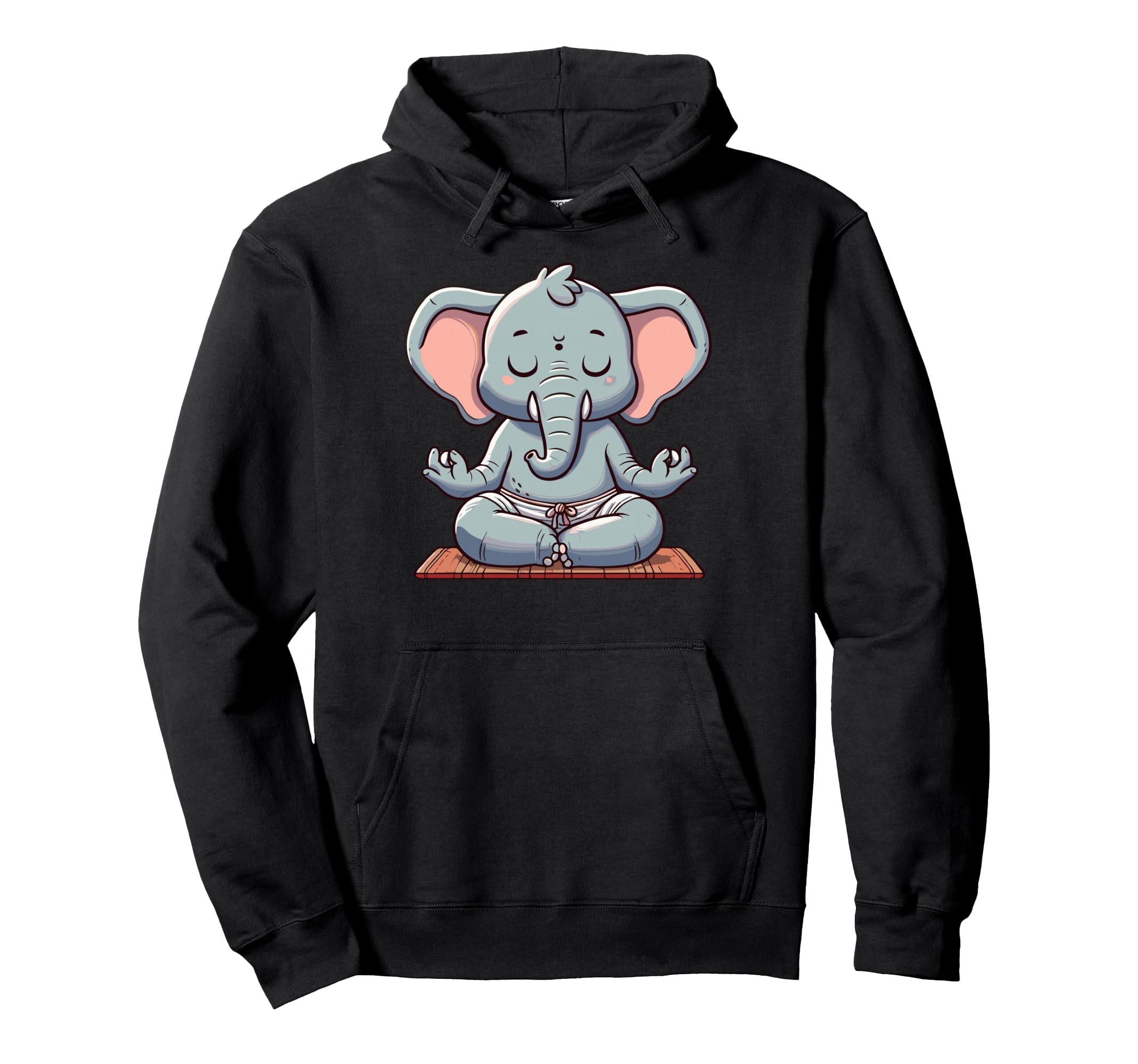 Meditation Elephant Yoga Pose Hoodie - Casual Everyday Wear Men Women - T-Shirt, Sweatshirt, Hoodie