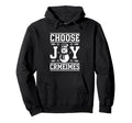 Choose Joy Hippie Snowman Inspiring Hoodie - Unique Graphic Men Women - T-Shirt, Sweatshirt, Hoodie