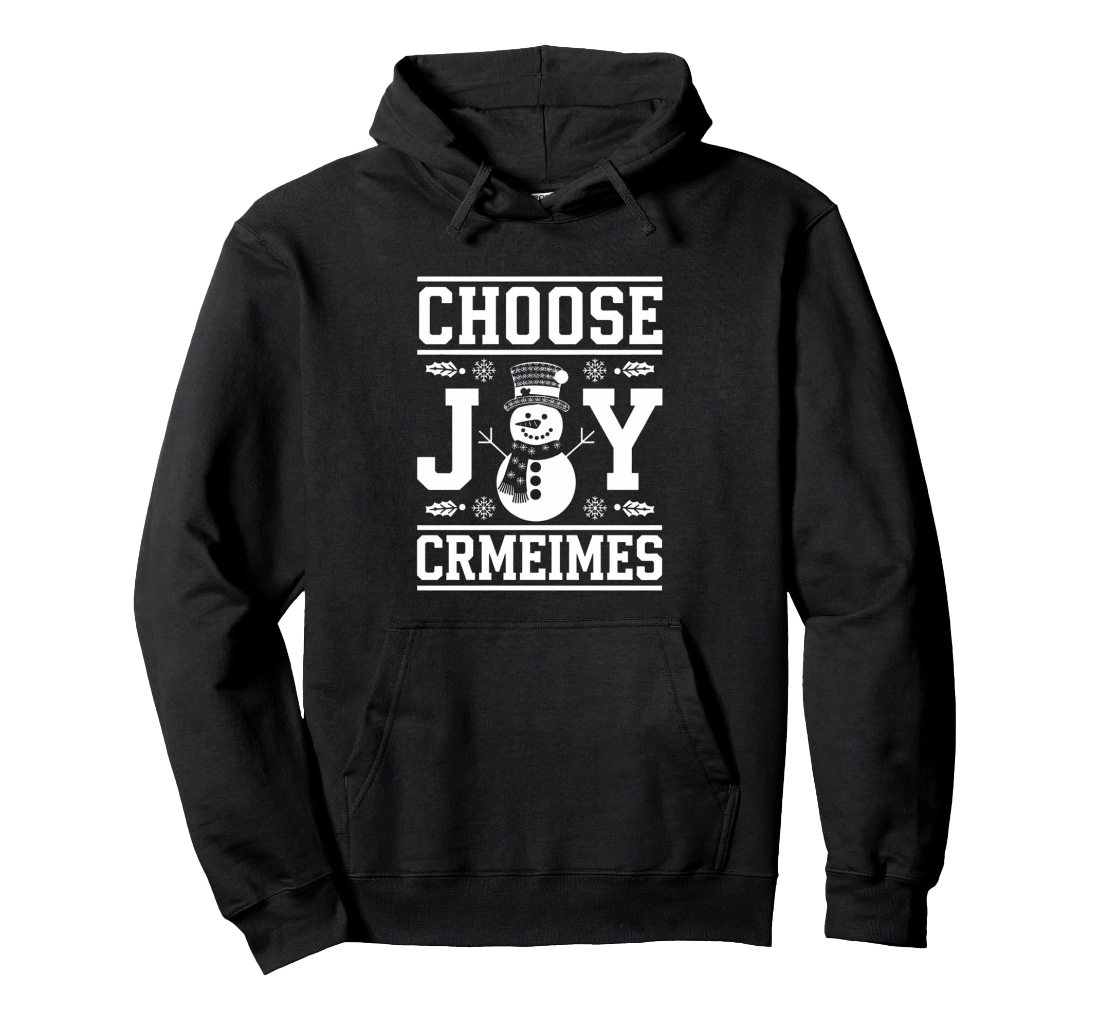 Choose Joy Hippie Snowman Inspiring Hoodie - Unique Graphic Men Women - T-Shirt, Sweatshirt, Hoodie