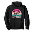 Antisocial Butterfly Gift Hoodie - Minimalist Print Unisex - T-Shirt, Sweatshirt, Hoodie