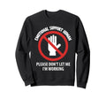 Emotional Support Human Halloween Sweatshirt - Custom Art Print for Adults - T-Shirt, Sweatshirt, Hoodie