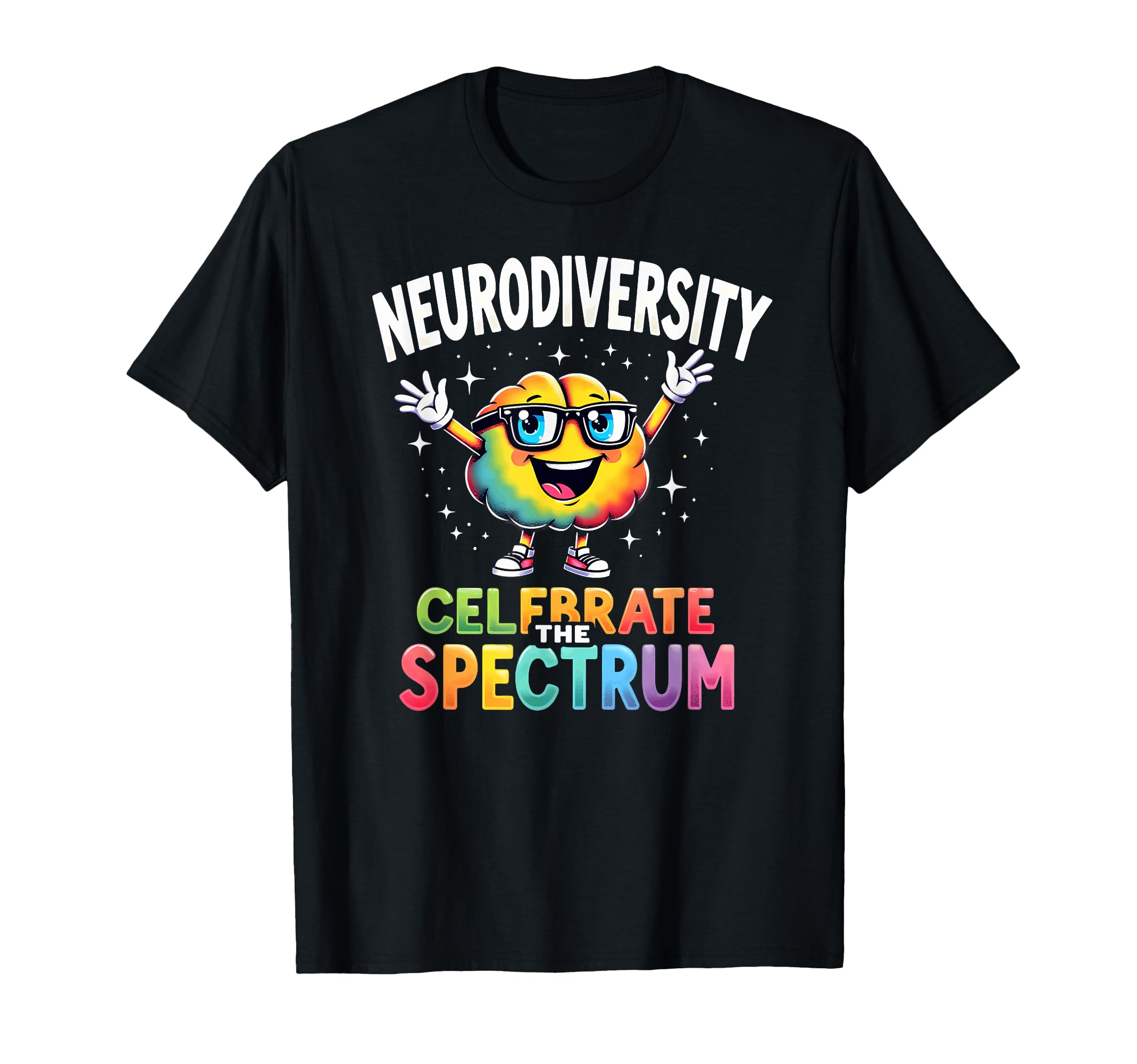 Neurodiversity Brain Celebrate Spectrum T-Shirt - Graphic Print Men Women - T-Shirt, Sweatshirt, Hoodie