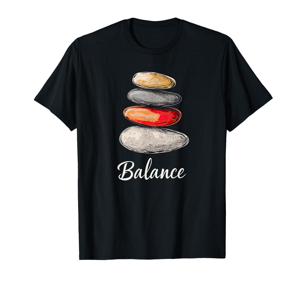 Zen Balancing Stones Art Mindfulness T-Shirt - Custom Art Print Men Women - T-Shirt, Sweatshirt, Hoodie