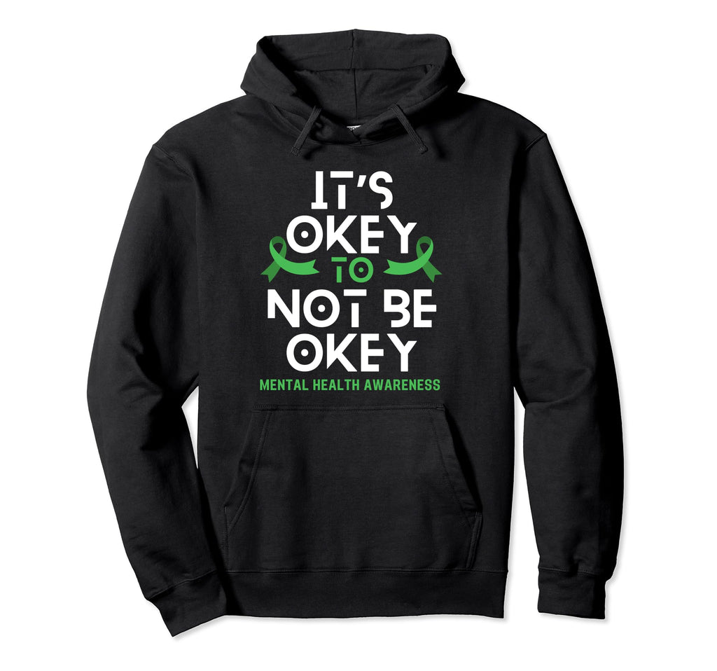 Its Okay To Not Be Okay Green Ribbon Hoodie - Aesthetic Graphic Men Women - T-Shirt, Sweatshirt, Hoodie