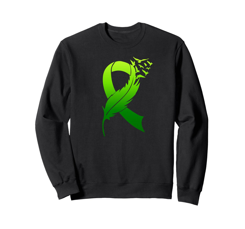 Mental Health Green Bow Birds Mental Sweatshirt - Unique Graphic Unisex - T-Shirt, Sweatshirt, Hoodie