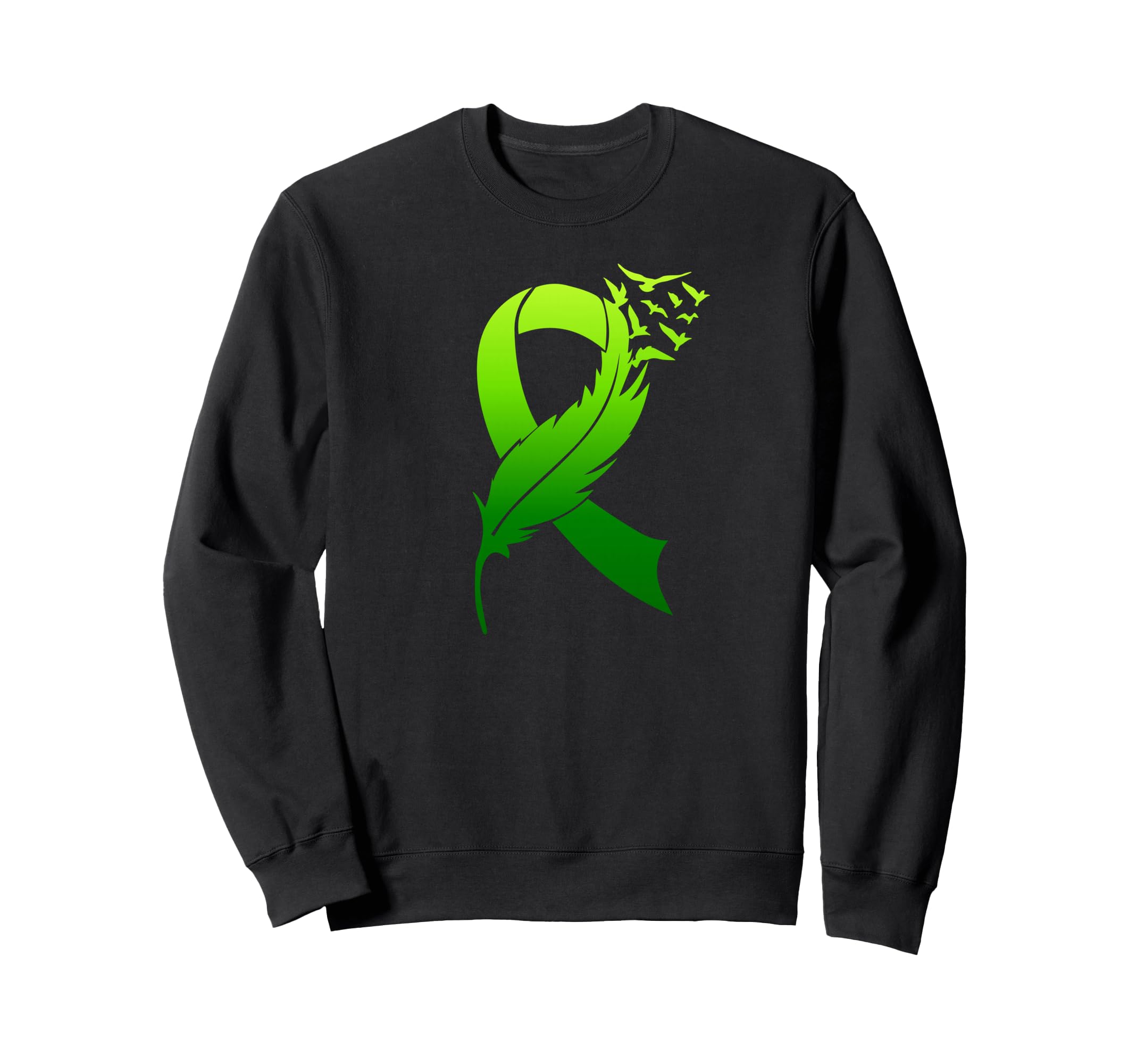 Mental Health Green Bow Birds Mental Sweatshirt - Unique Graphic Unisex - T-Shirt, Sweatshirt, Hoodie