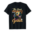 Best Therapy Is Golden Retriever Dog T-Shirt - Trendy Graphic for Adults - T-Shirt, Sweatshirt, Hoodie