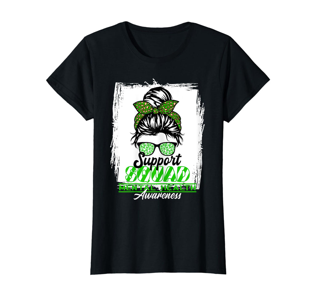 Womens Messy Bun Support Awareness T-Shirt - Custom Art Print Men Women - T-Shirt, Sweatshirt, Hoodie