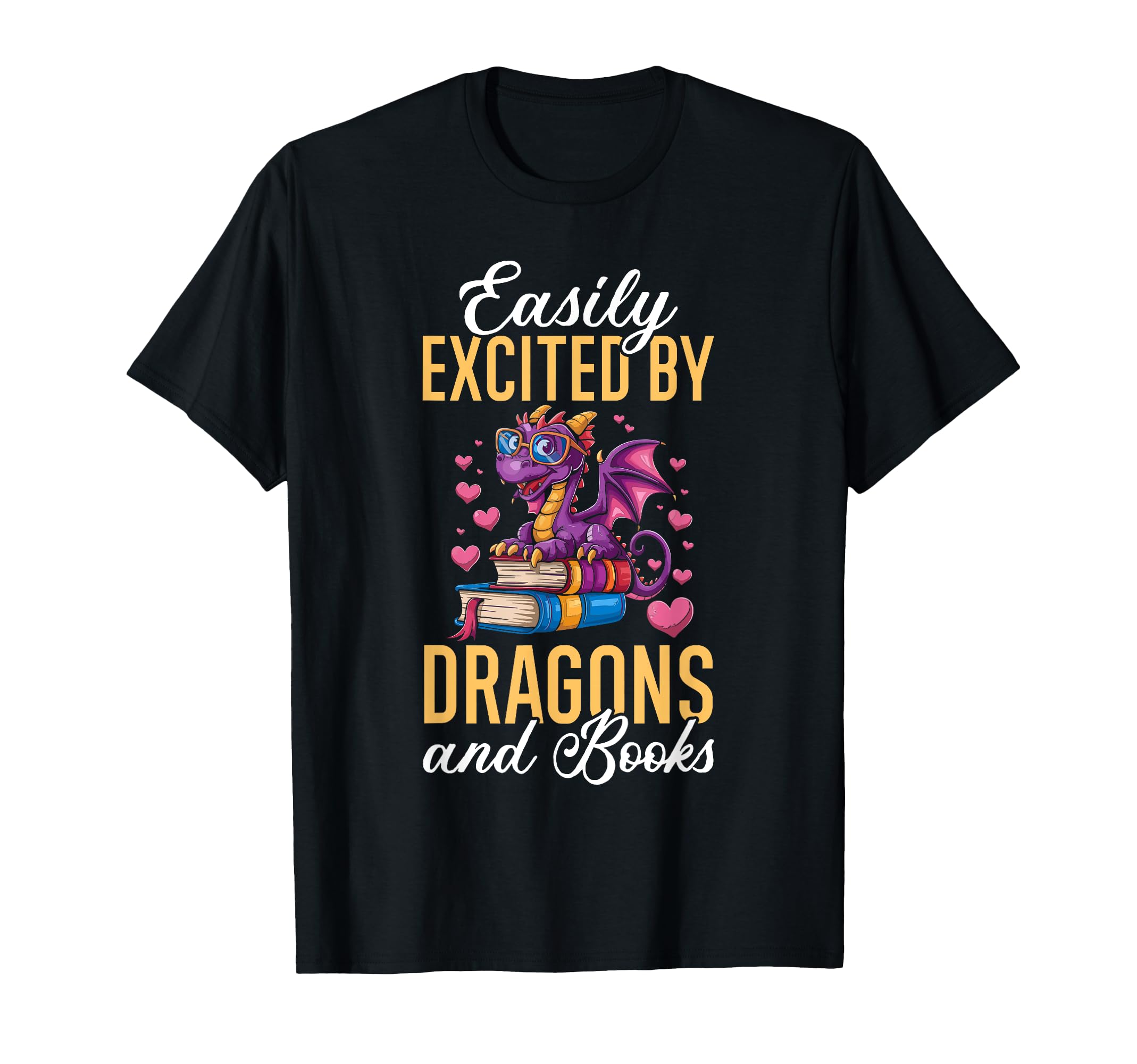 Dragon Reading Easily Excited Dragons T-Shirt - Streetwear Style Unisex - T-Shirt, Sweatshirt, Hoodie