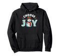 Choose Joy Hippie Snowman Inspiring Hoodie - Casual Everyday Wear Unisex - T-Shirt, Sweatshirt, Hoodie