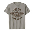 Love God Drink Coffee Read Books T-Shirt - Casual Everyday Wear for Adults - T-Shirt, Sweatshirt, Hoodie
