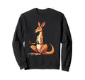 Meditation Kangaroo Yoga Pose Sweatshirt - Unique Graphic for Adults - T-Shirt, Sweatshirt, Hoodie