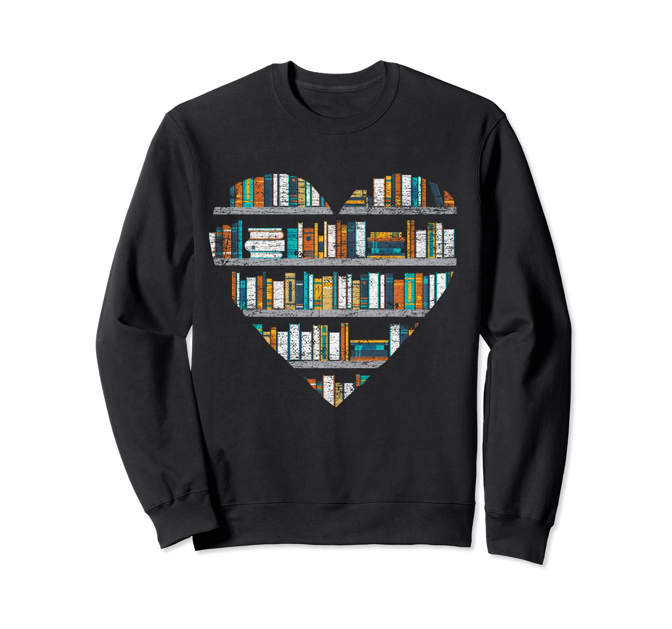 Libary Book Heart Bookworm Sweatshirt - Casual Everyday Wear Unisex - T-Shirt, Sweatshirt, Hoodie