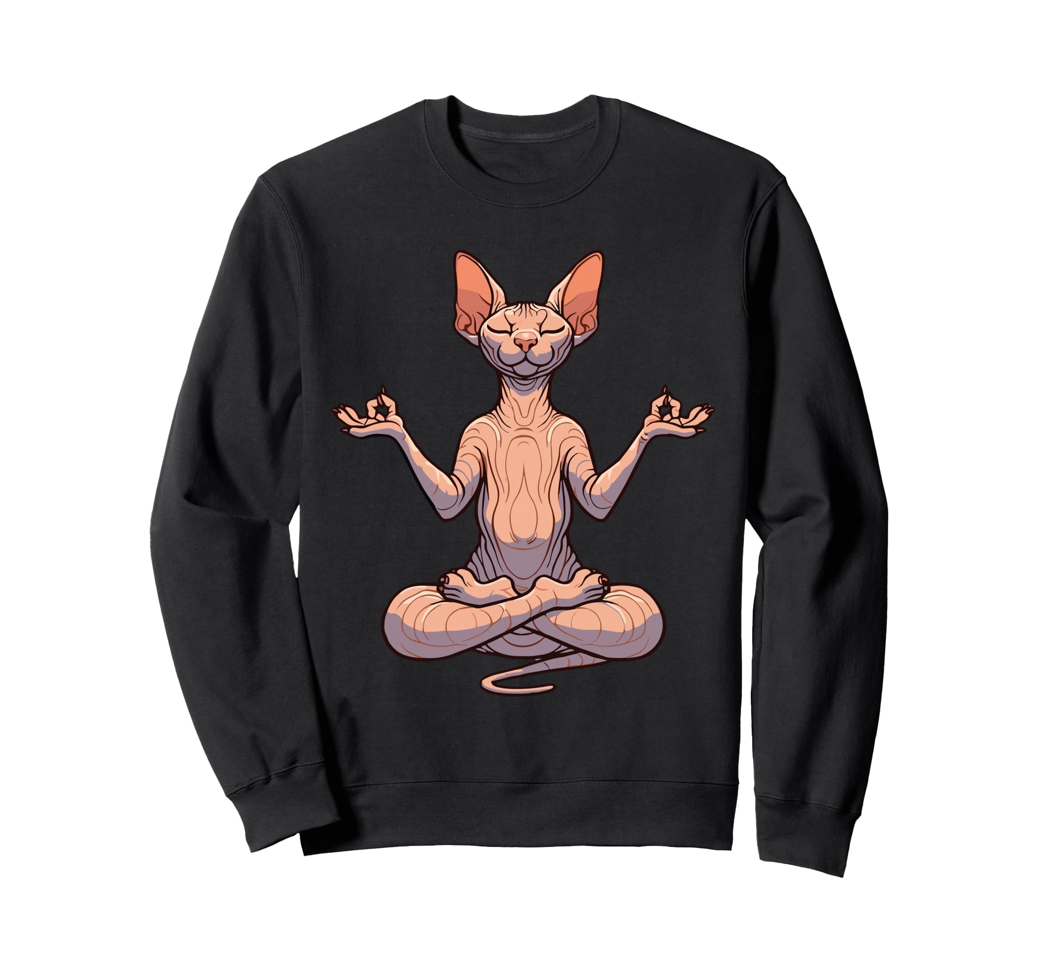 Meditation Sphynx Yoga Pose Relaxing Sweatshirt - Trendy Graphic Unisex - T-Shirt, Sweatshirt, Hoodie